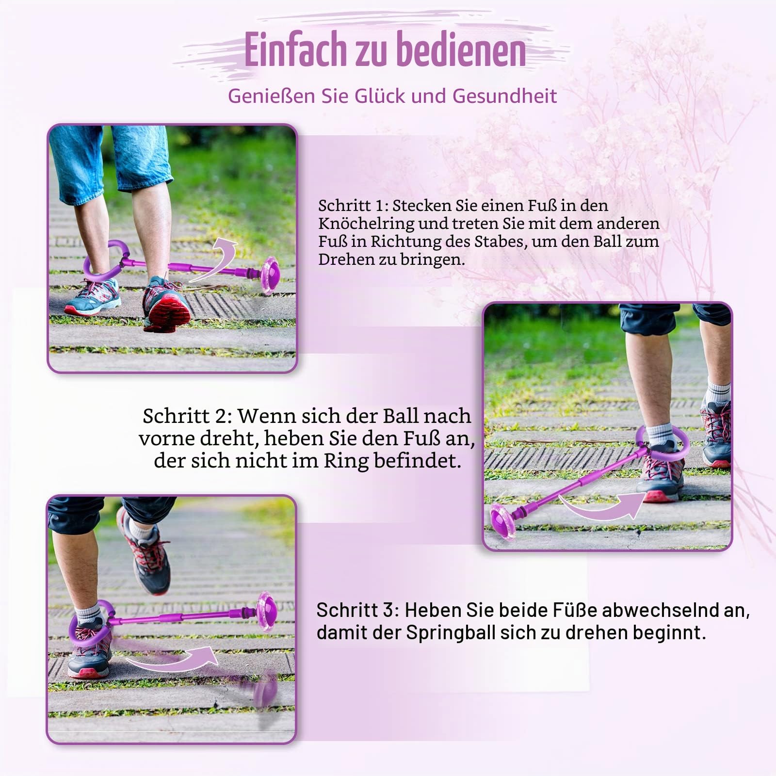 Chridark Ankle Skip Ball for Kids - New Upgrades Foldable Flash Wheel Skip It Ball, Outdoor Game Toys for Kids & Adults, Gift for Boys & Girls Age 5 6 7 8 9 10 Years Old