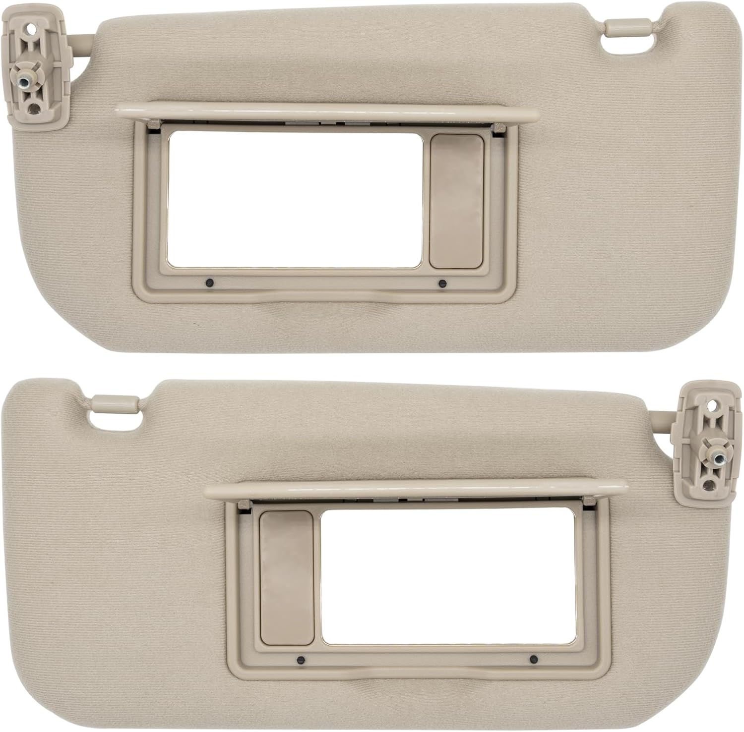 Driver & Passenger Side Sun Visor Replacement Compatible with KIA Sportage 2005-2010 Sun Shade Without Light Replacement 85202-1F090EZ 85201-1F090EZ Color Beige