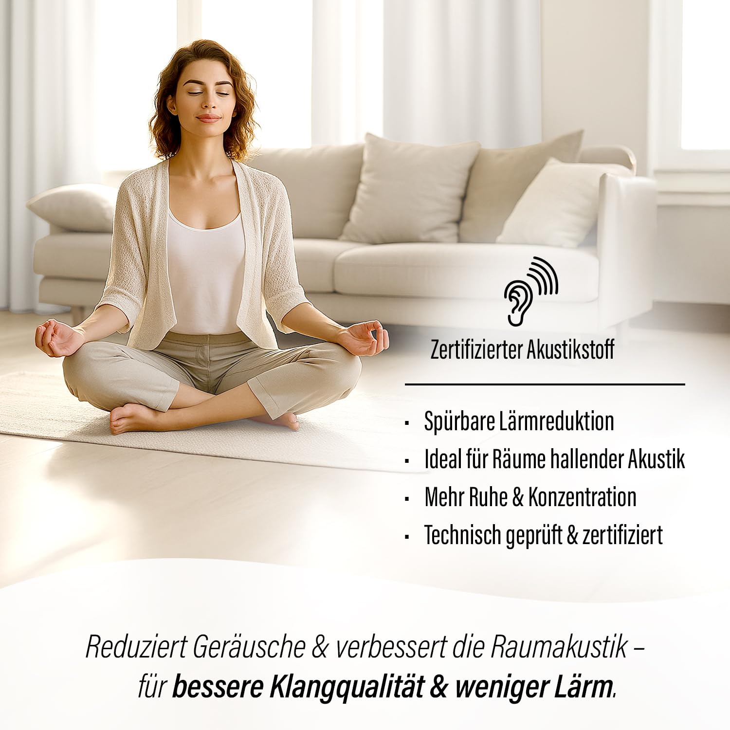 Homing Vorhang Nox Weiß | Verdunkelungsvorhang mit Multifunktions-& Bügelband | Thermovorhang Hitzeschutz | Akustikvorhang Schalldämmung | Vorhang Blickdicht | Blackout Curtain | 135x270 cm | 1 STK.