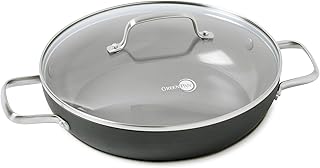 GreenPan Chatham 11" ceramic Non-Stick Covered Everyday Pan with 2 Helpers, Grey -