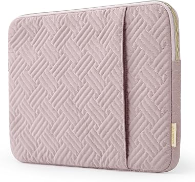 BAGSMART Laptop Sleeve Bag Compatible with MacBook Air/Pro, 13-13.3 inch Notebook, Compatible with MacBook Pro 14 Inch, MacBook Air M2 Sleeve 13 Inch, Repellent Protective Case with Pocket, Pink