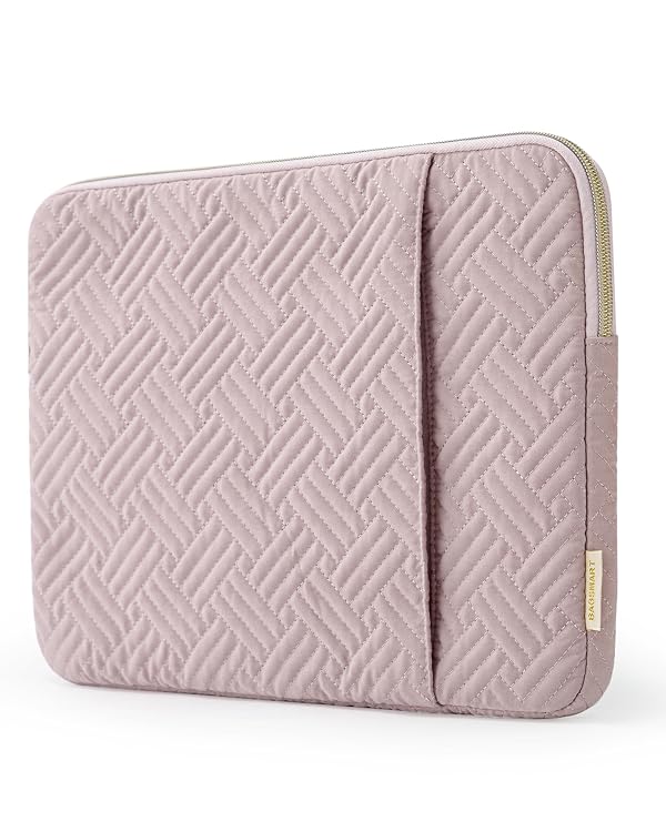 BAGSMART Laptop Sleeve Bag Compatible with MacBook Air/Pro, 13-13.3 inch Notebook, Compatible with MacBook Pro 14 Inch, MacBook Air M2 Sleeve 13 Inch, Repellent Protective Case with Pocket, Pink by BAGSMART - Used condition - US$9.59