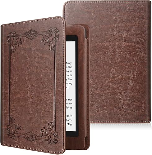 Fintie Folio para Kindle Paperwhite - Funda de cuero vegano, anti golpes, estilo libro con reposo y despertador automático (Se ajusta a la nueva 10a