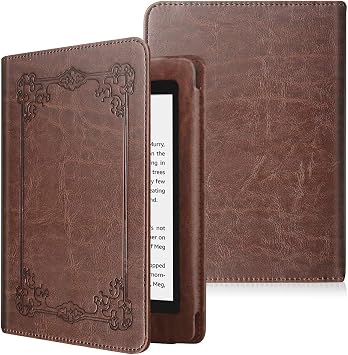Fintie Folio Case for 6" Kindle Paperwhite 10th Gen 2018, Vintage Brown | Book Style PU Leather Shockproof Cover, Magnetic Closure, Auto Wake/Sleep, Also fits All Paperwhite Generations Prior to 2018