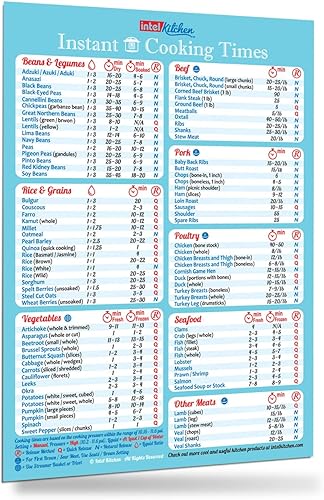 Miniatura 2 de Tiempos de cocción instantáneos compatibles con olla instantánea Instapot Accesorios de olla a presión Guía precisa de hojas de trucos, imán todo en