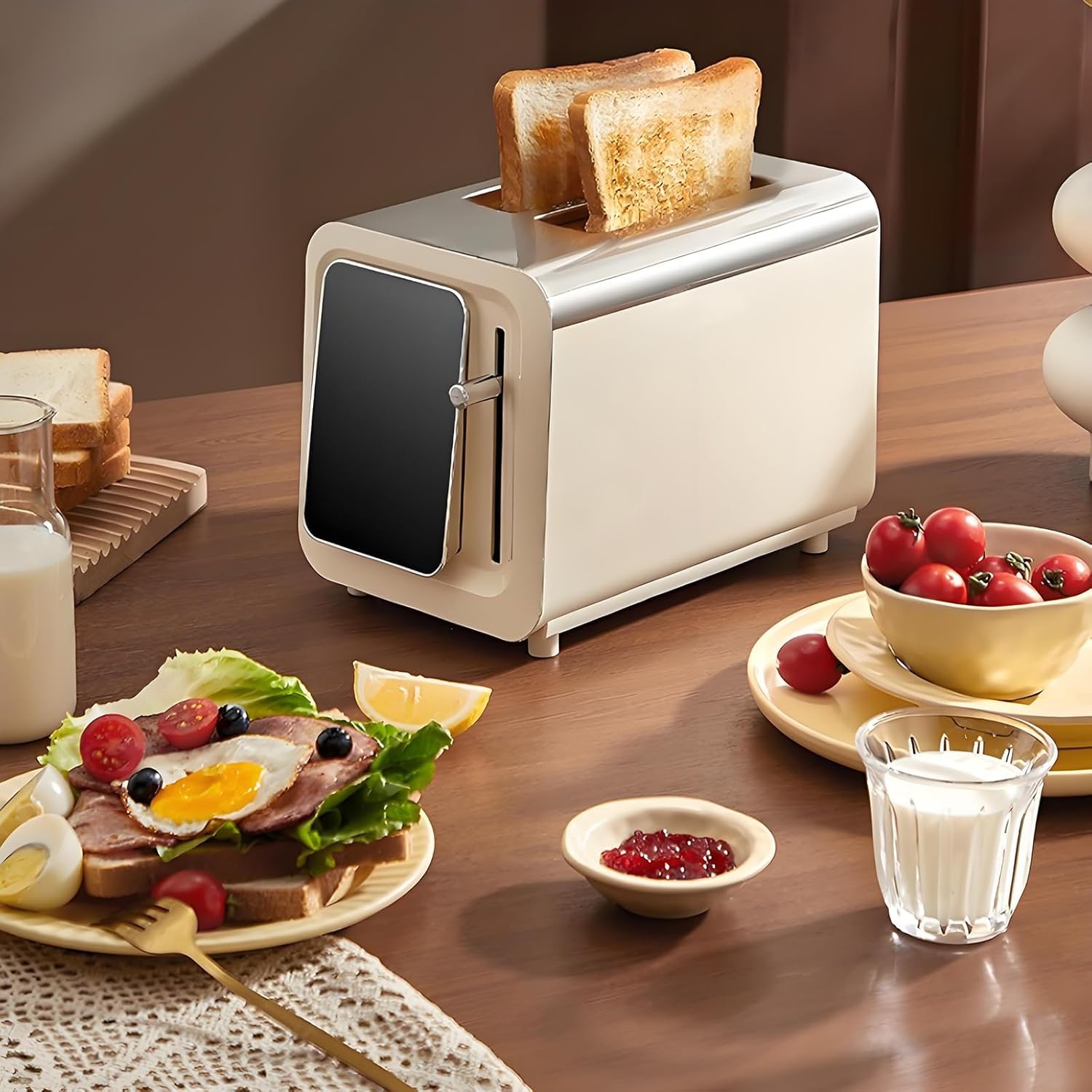 Tostapane per sandwich, tostapane commerciale, 6 tipi di pane, con grill e copertura antipolvere, funzionamento touch screen, per colazioni in bar, hotel e ristoranti