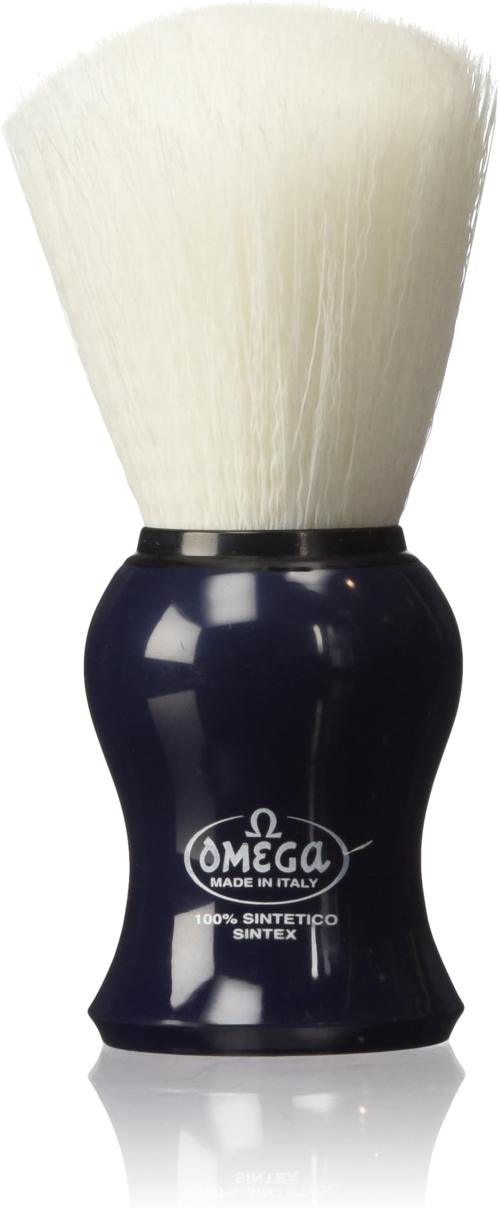 OMEGA MADE IN ITALY Shaving Brush # 90065 Syntex 100% Synthetic Navy Blue