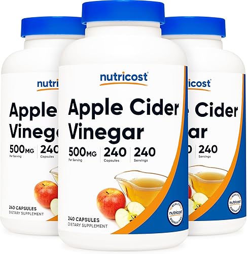Nutricost Vinagre de Manzana 0,018 oz; 240 Cápsulas, 1