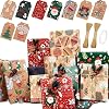 Christmas Wrapping Paper Sheets Xmas Gift Wrap Set, 70*50cm Luxury Traditional Red Blue Kraft Paper, Family Friends Present Decorations for Festival Holiday New Year Vintage Gifts Ornament for His/Her