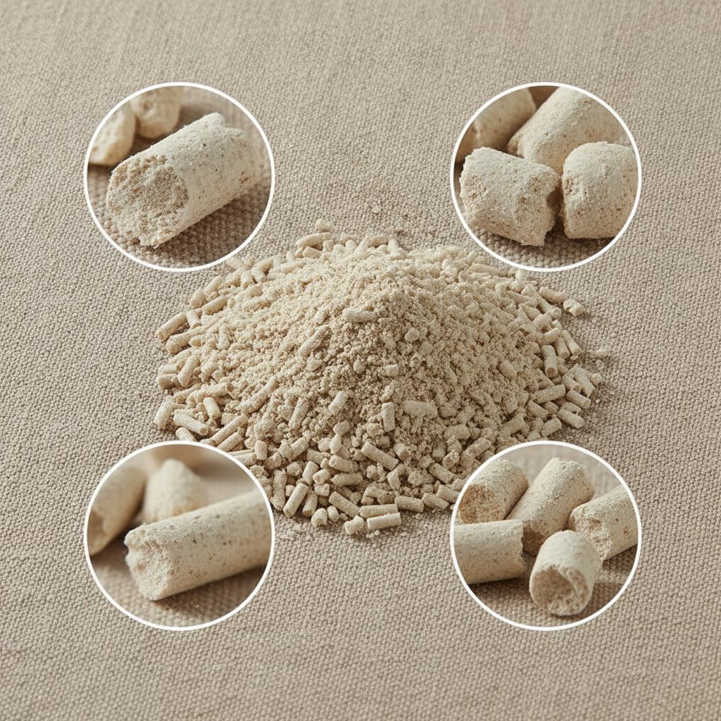Lettiera Gatto Agglomerante al Tofu e Fibra Vegetale | Sabbia Lettiera Gatto Naturale per Igiene Quotidiana, lettiera vegetale, Tofu, Sapore Originale Migliorato (Confezione Multipla), 10 jin