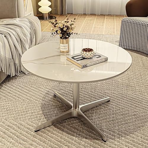 CMYCYDDPLY Mesa Auxiliar Salon, Mesa Elevable Salon, Mesa de Centro Redonda, Adecuada for Espacios Pequeños, Salas de Estar, Dormitorios(60cm)