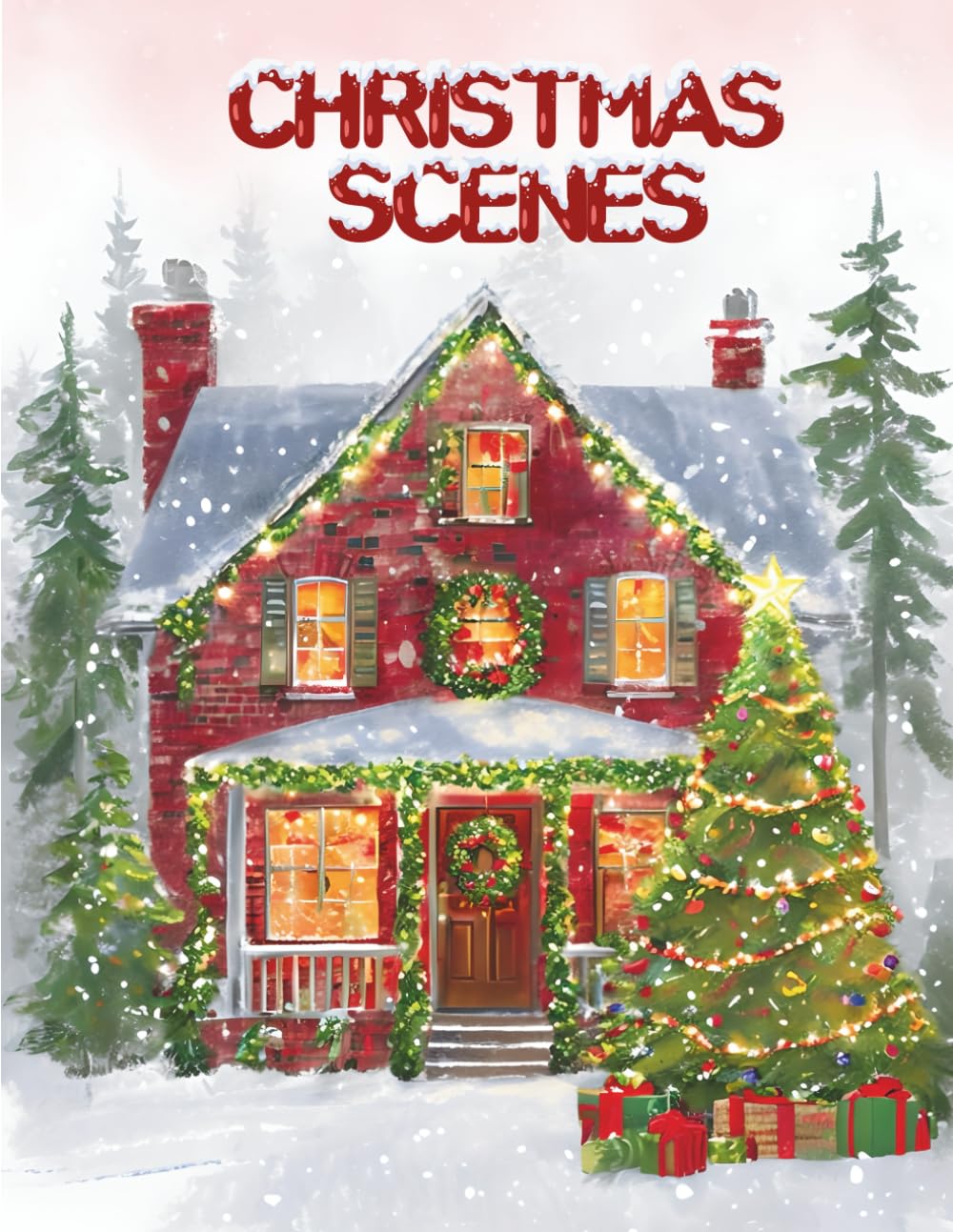 Christmas Scenes Coloring Book: Cozy and Festive Coloring Pages for Kids to Celebrate Christmas