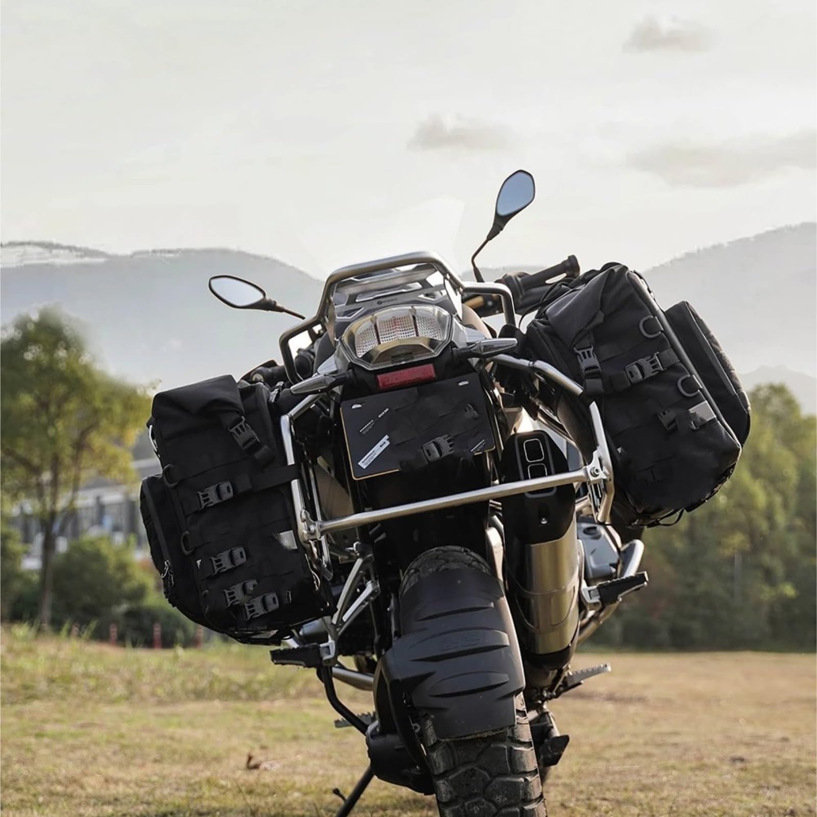 nongyo Motorrad-Sattelbox REIT- Und Reisegepäcktasche 2-teilige Motorrad-Seitentasche 25 L Würfel Anti-Fall-Schnellverschluss Motorrad-Seitentasche Motorrad hecktasche