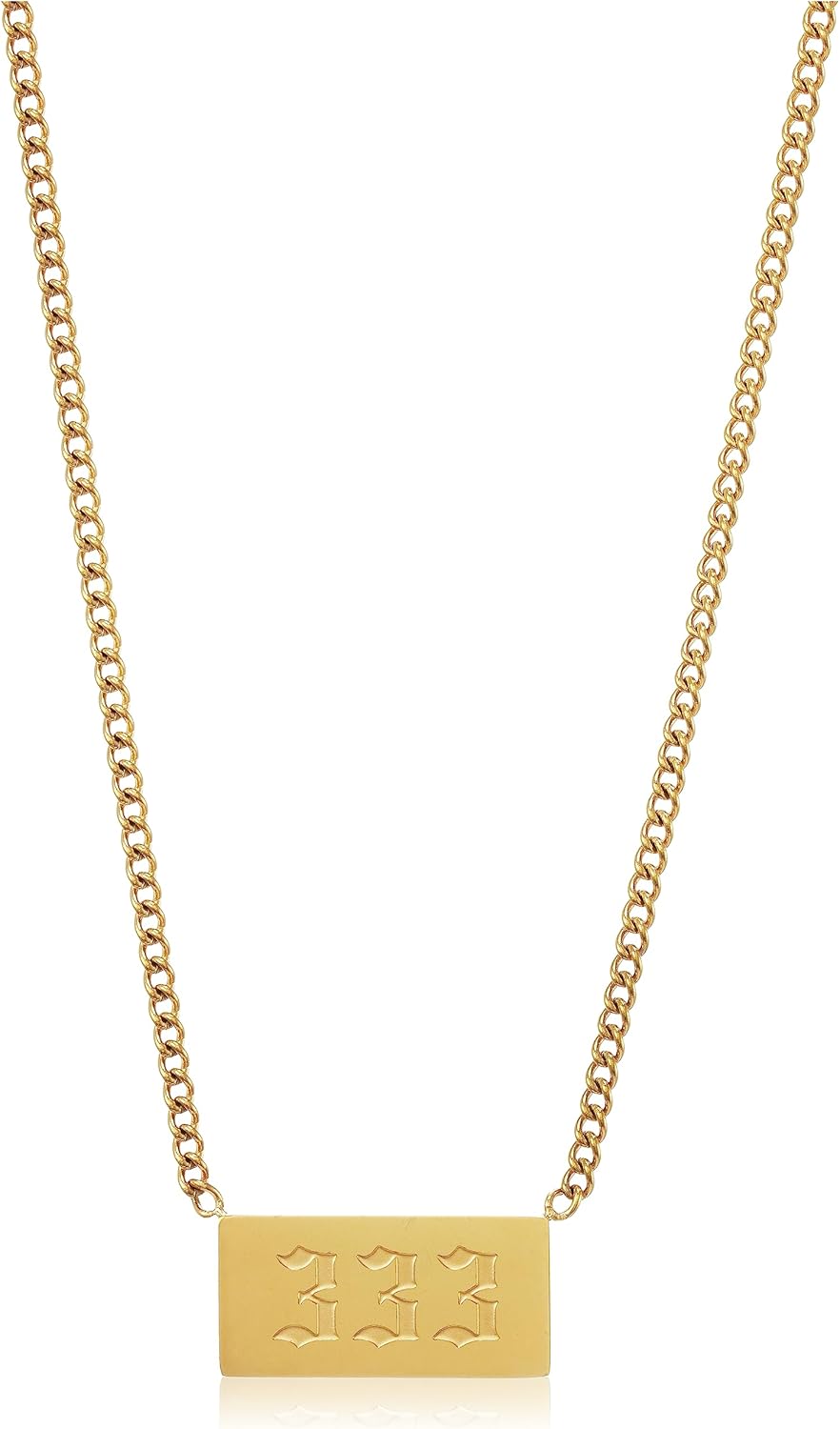 Angel Number Stainless Steel Pendant Necklace (333)