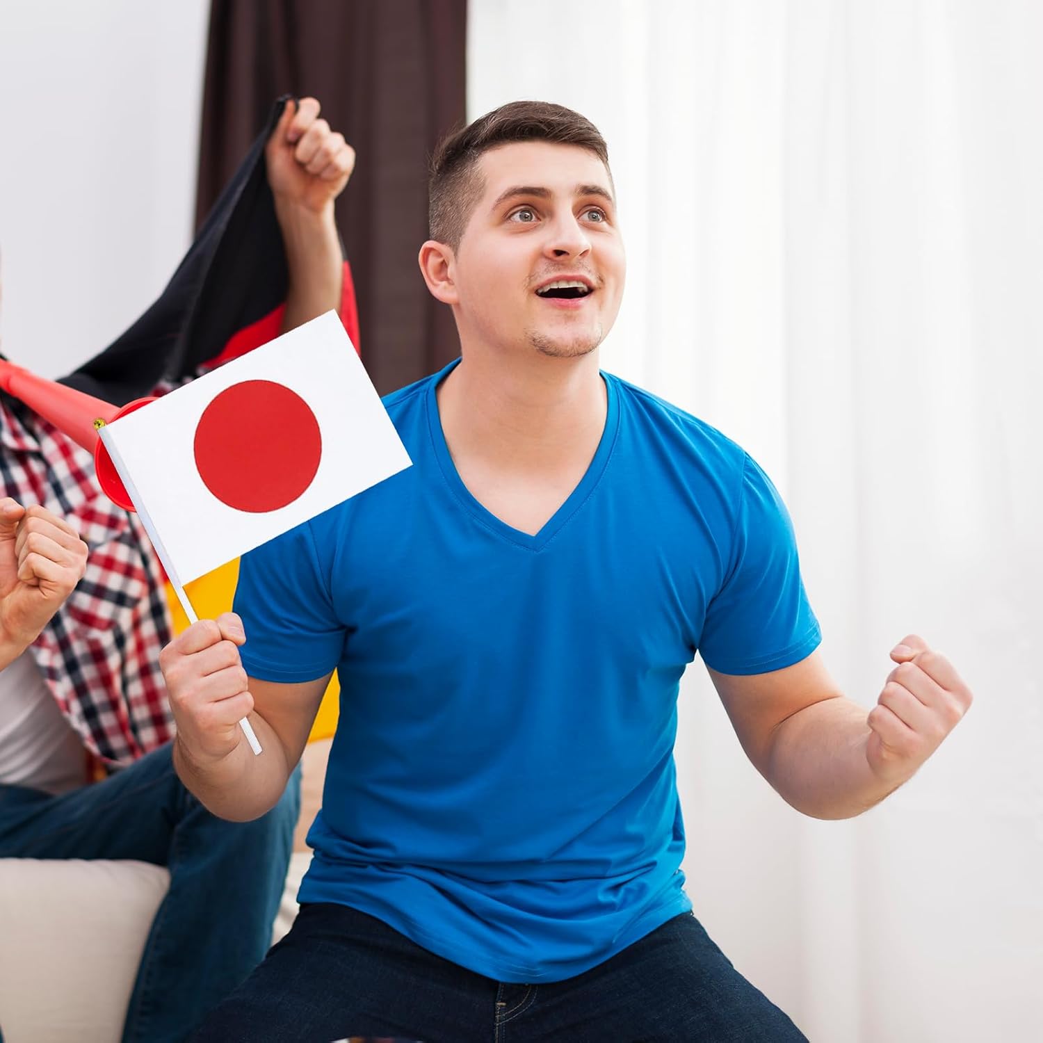 12 Pack Small Japan Flags on Stick, 5x8'' Handheld Japanese Flag, 12'' Plastic Staff, Double-Sided Printed Polyester, Waterproof Fade-Resistant for Independence Day, Parades, Patriotic Events - Image 6