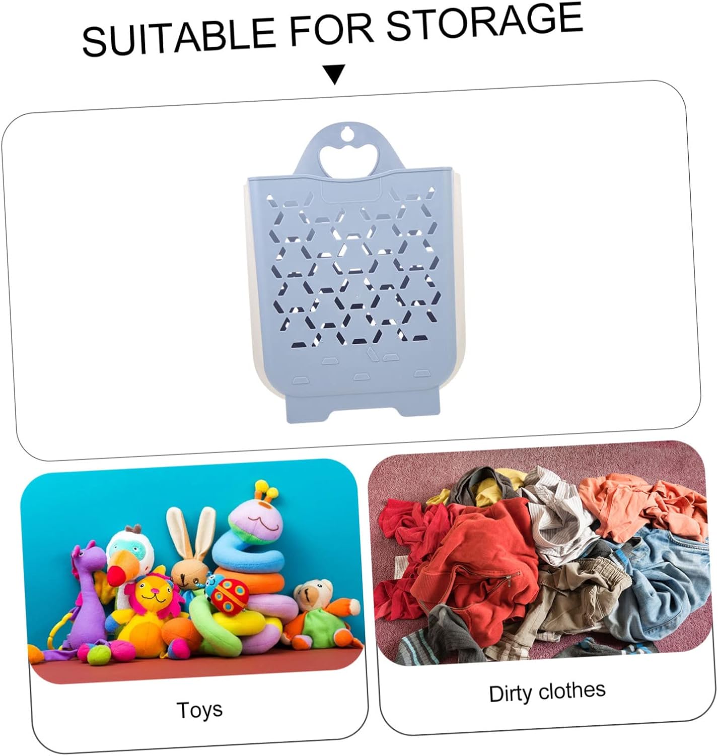 Wall Mount Laundry Hamper Medium Gray Saving Collapsible Basket for Dirty Clothes and Smooth Surface Storage Bin Easy Installation for Bathroom Use