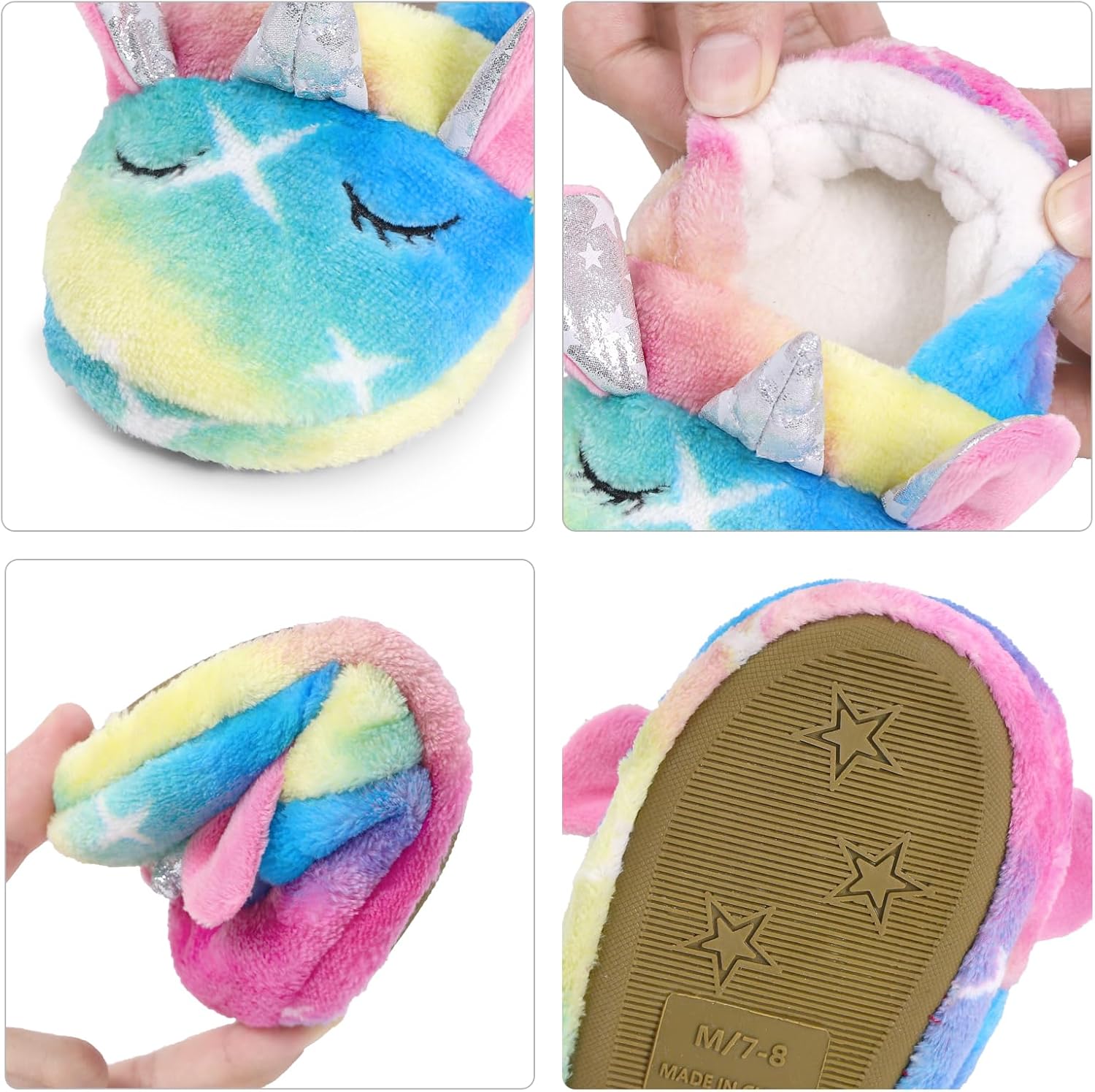 KAKU NANU Toddler Kids Slippers Cute Animal Cartoon Shoes Girls Boys Warm Fleece Winter Household Slippers - Image 2