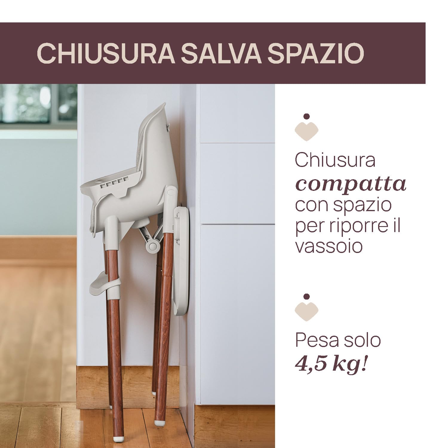 Chicco Zest Plus Seggiolone Evolutivo Pappa per Bambini da 6 mesi a 40 Kg, Richiudibile e con Seduta Lavabile, Con Imbottitura inclusa, Cintura a 5 Punti e Vassoio Rimovibile, Leggero, Compatto