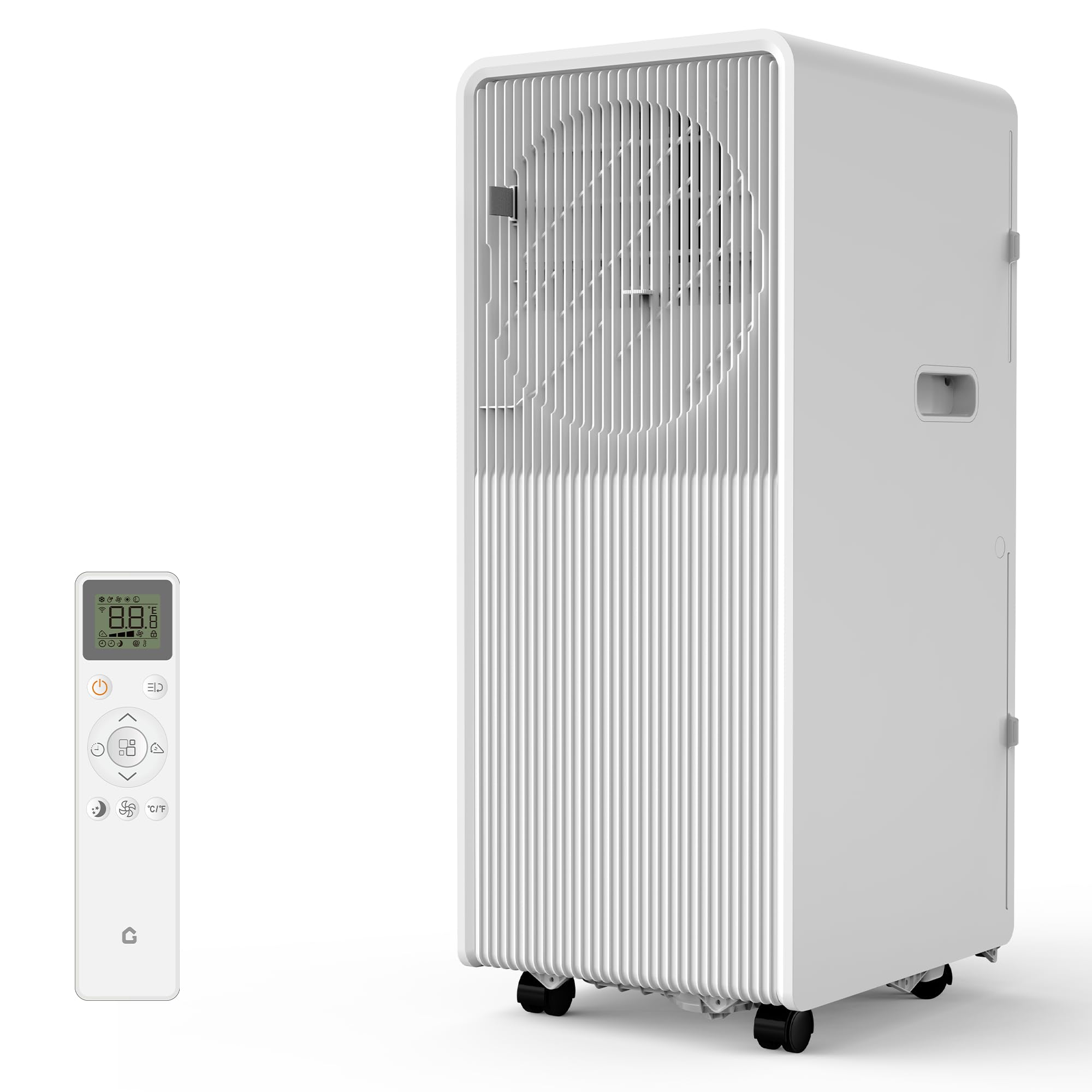 8,000 BTU Portable Air Conditioners, 4-In-1 Portable AC Unit for Room Up to 350 Sq.Ft, Energy Efficient Quiet Air Conditioner with Cool, Fan, Dehumidifier, Remote Control, 24H Timer, Bedroom, Office