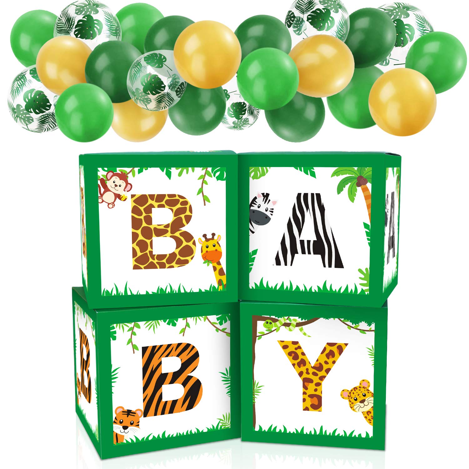 Buy Baby Shower Decorations Balloon Box Safari Jungle Animals Baby