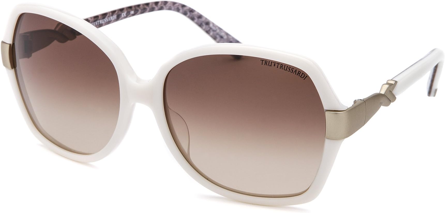 Tru Trussardi Tr12810-Be-57-16 Women's Fashion White Sunglasses