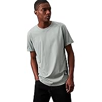 Calvin Klein Jeans T-Shirt Maniche Corte Uomo Badge Turn Up Sleeve Scollo Rotondo