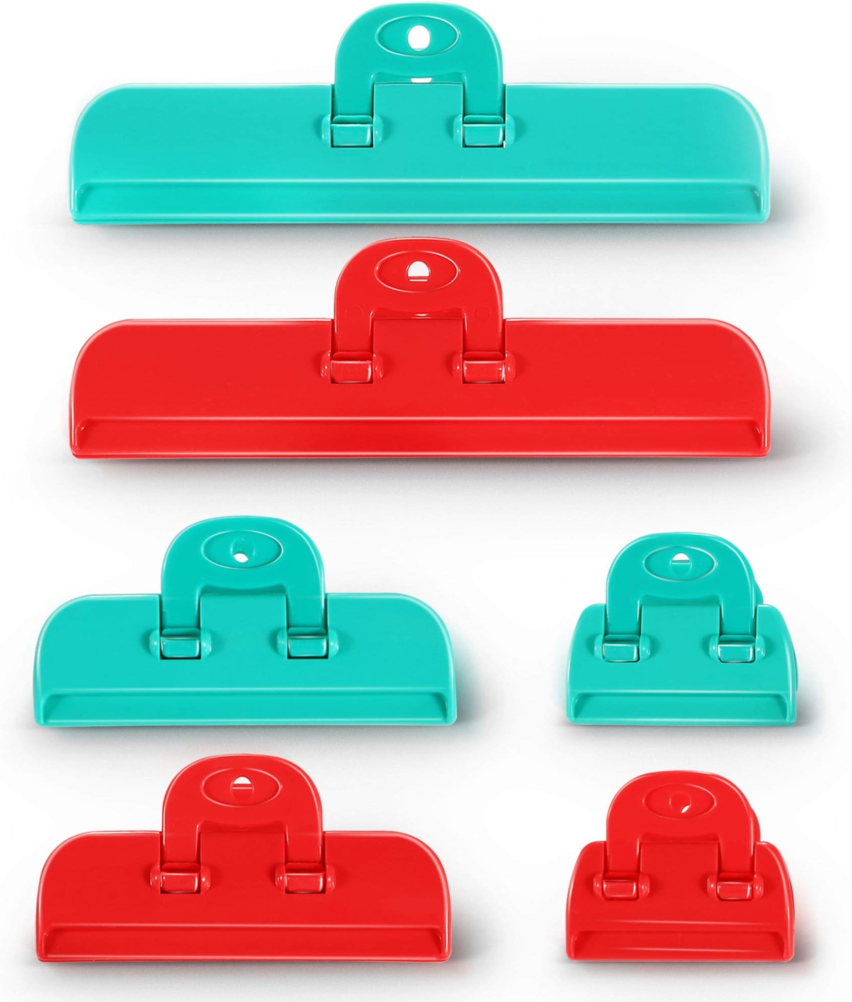 IPOW Chip Bag Clips, Heavy Duty Plastic with Foldable Butterfly Grip and Hanging Hook, Food Bag Air Tight Seal Paper Clip All-Purpose Clips Used in Home Kitchen Office, 6 Pack