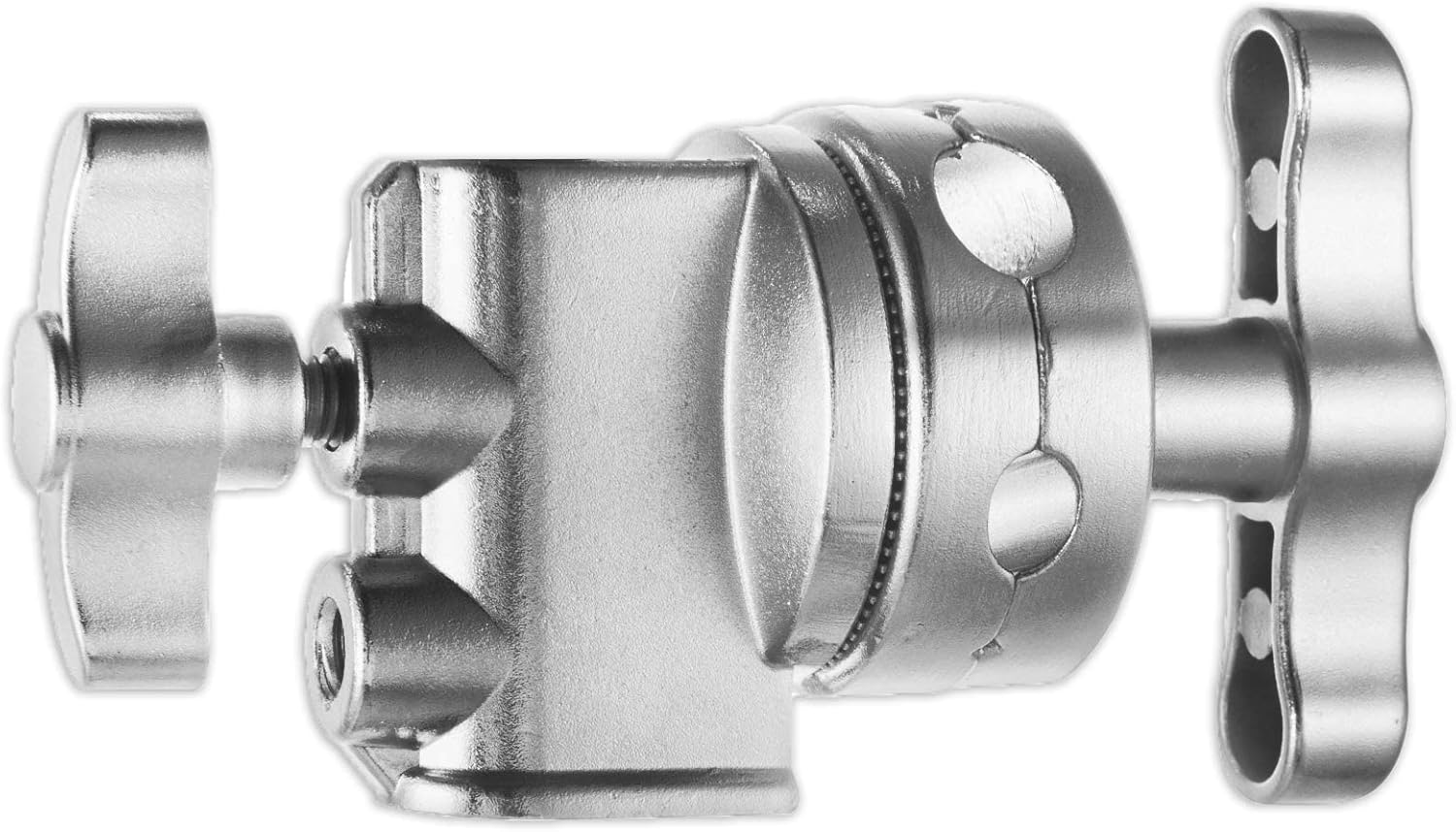 Selens 2 Piece Swivel 2.5" Light Stand Adapter, Versatile Heavy Duty Head Clamp Mount Accessory with 4, 8, 11, 16mm Mounts for Extending Boom Arm or Other Photographic Devices