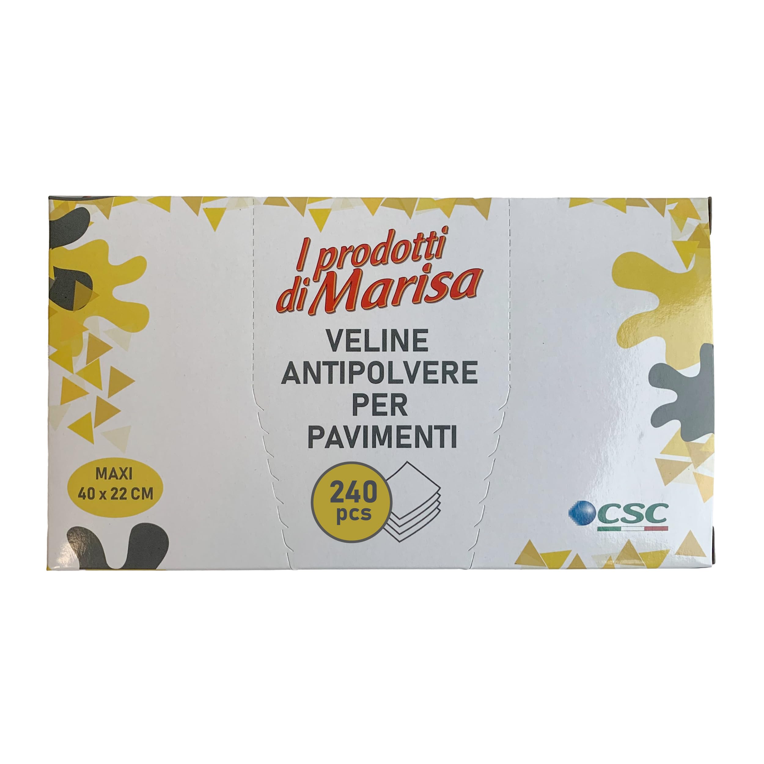 CSC - Panni Cattura Polvere e Sporcizia per Pulizia Casa, 240 Panni Catturapolvere per Pulizia Pavimenti e Togli Peli Animali - Prodotti Pulizia Casa, 40x22 cm