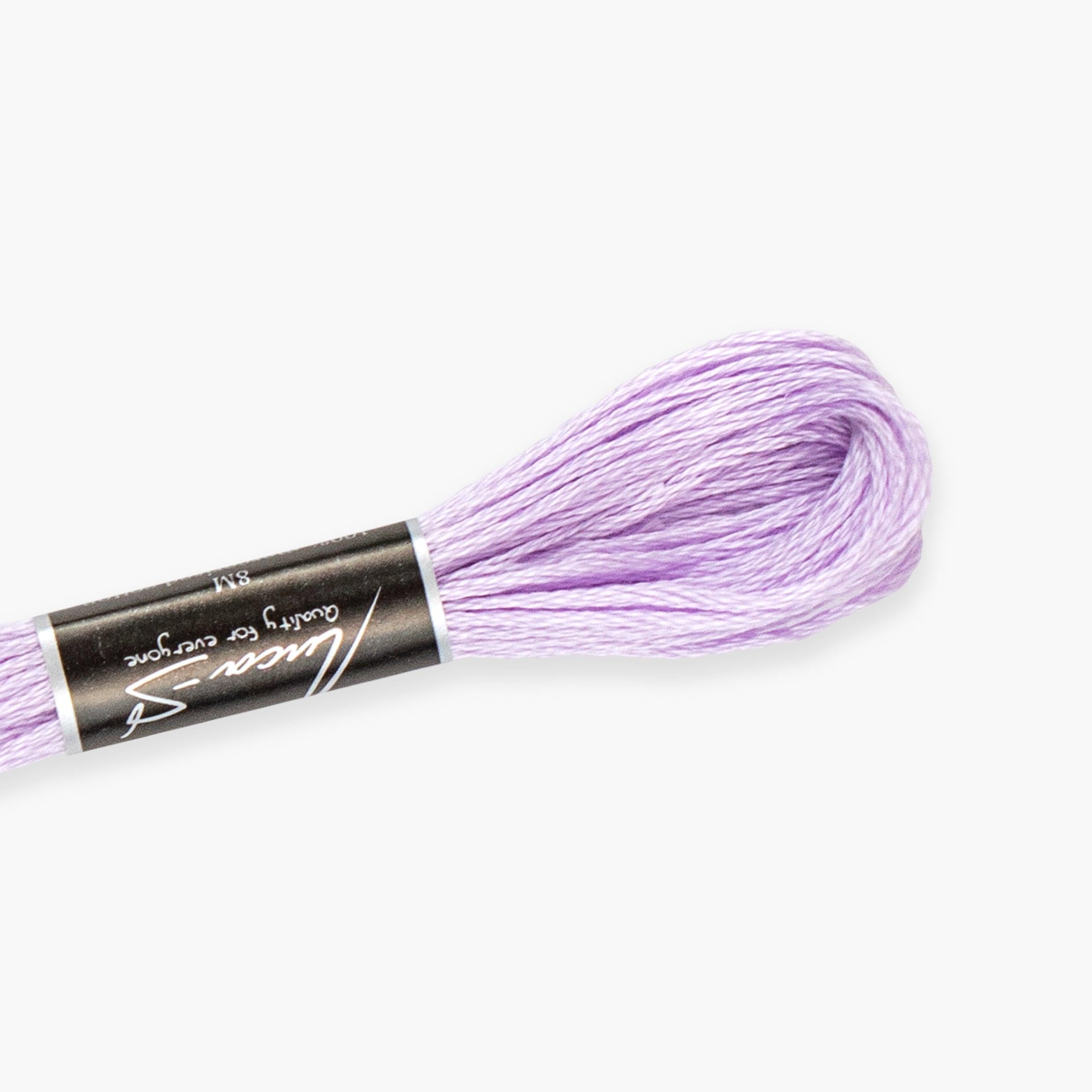 12 Pack of Premium Embroidery Thread Luca-S, 100% Giza Cotton, Oeko TEX Certified Stranded Cotton - 121 / DMC 211 / Anchor 342