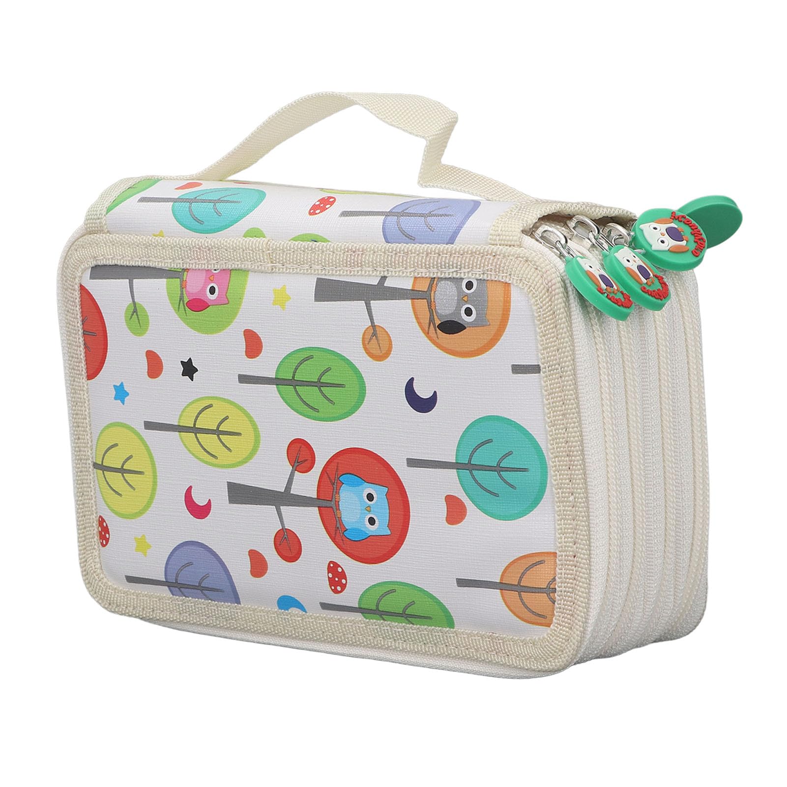 Wakects Astuccio Colorato Astuccio Grande in Pelle PU Portapenne Pieghevole di Grande capacità con Cerniera e Design a Forma di Cartone Animato per Artisti Studenti Conservazione di Disegni in Aula