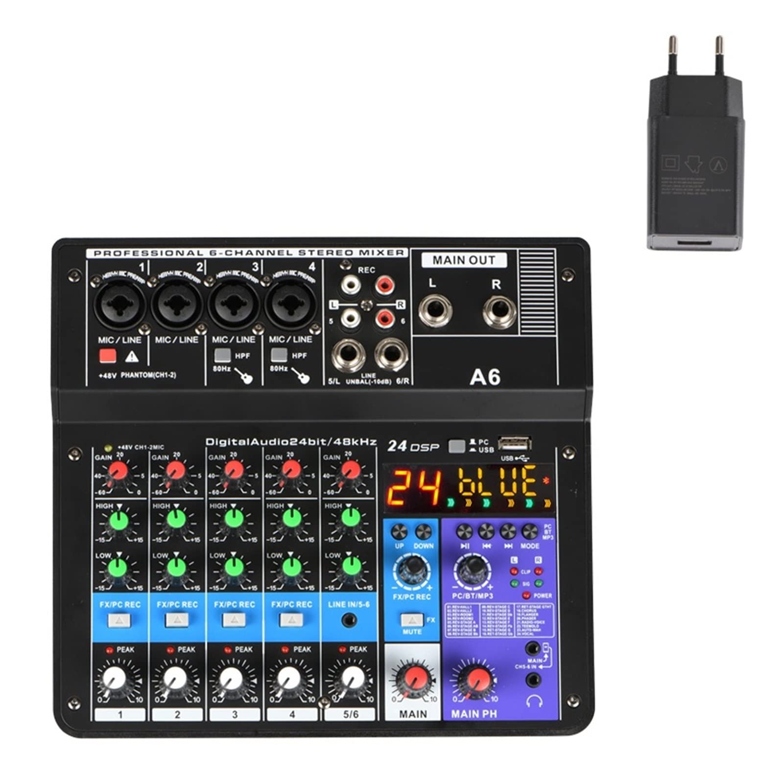 Amazon.co.jp: DJコントローラーミキサーセット6チャンネル