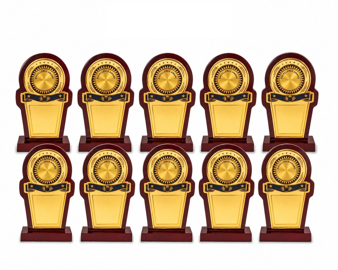 Wooden Sheild momentos Yogi Foil 20 Cm Pack of 10 Trophies | Awards, Recognition-picture-33