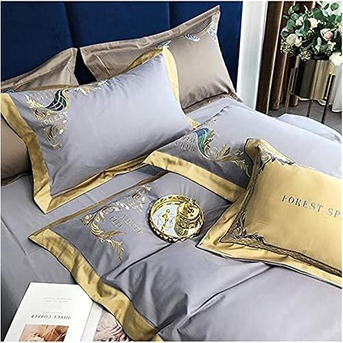 Miniatura 6 de Juego de sábanas de edredón, juego de cama elástica, diseño geométrico, fundas de almohada de tamaño doble, King, juego de funda de edredón (tamaño