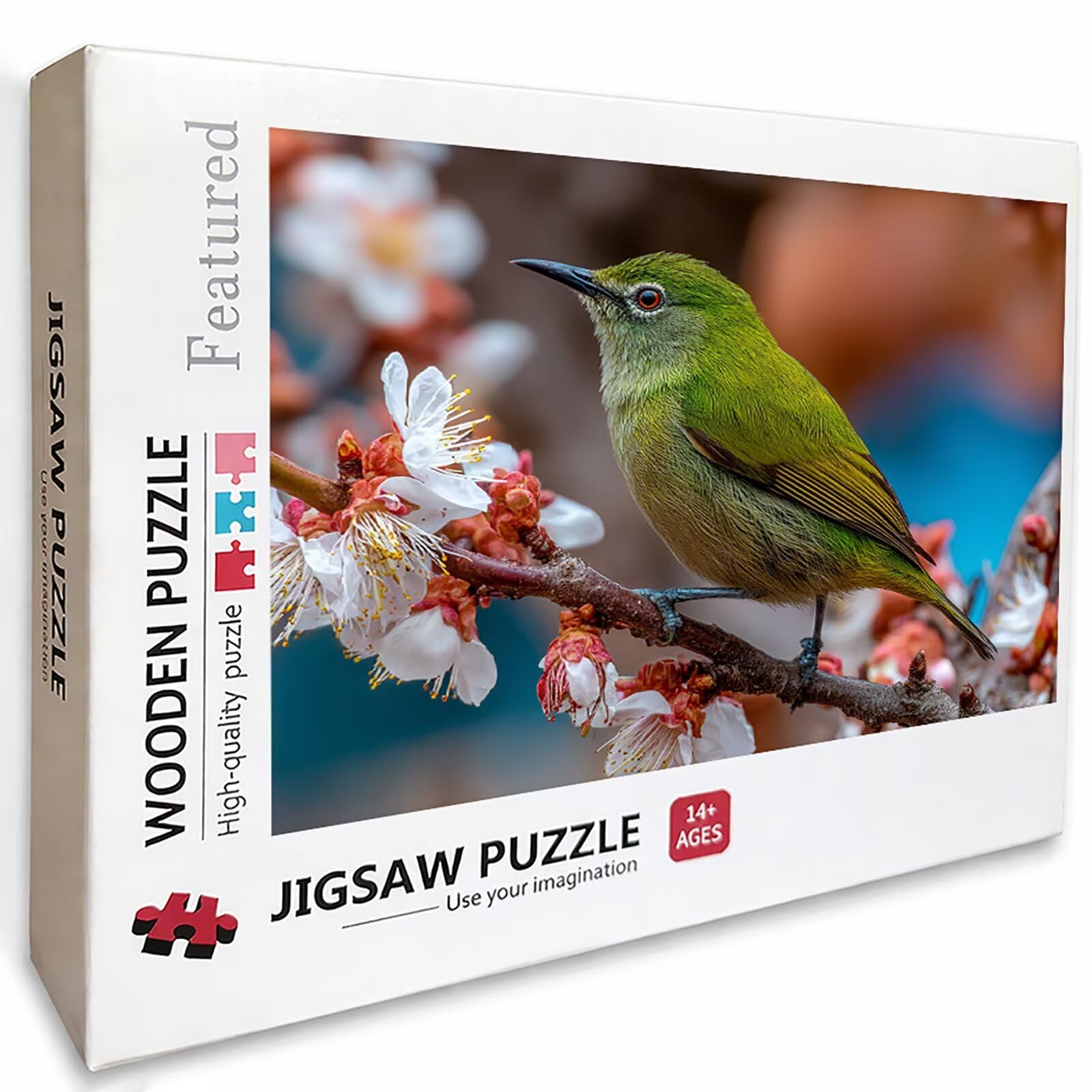 Ptak Puzzle Drewno, Kwiat Puzzle 6000 Sztuk Dla Dorosłych Z Compact Box 179 x 105 cm, Wyzwanie Puzzle, DIY Kreatywne Gry Puzzle Dla Mężczyzn Kobiet, Dekoracja Lato Prezent, 1-3643
