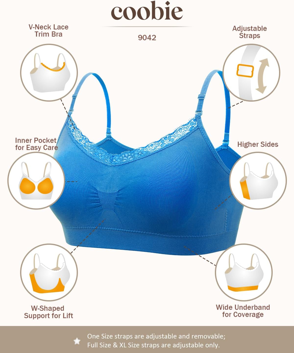 Coobie Lace V-Neck Bra for Women - Image 5