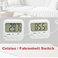 Vista 7 de Termómetro Digital Pequeño Interruptor de Encendido/Apagado Medidor de Interior/Exterior con Sensor de Sonda de 1.5M/5ft
