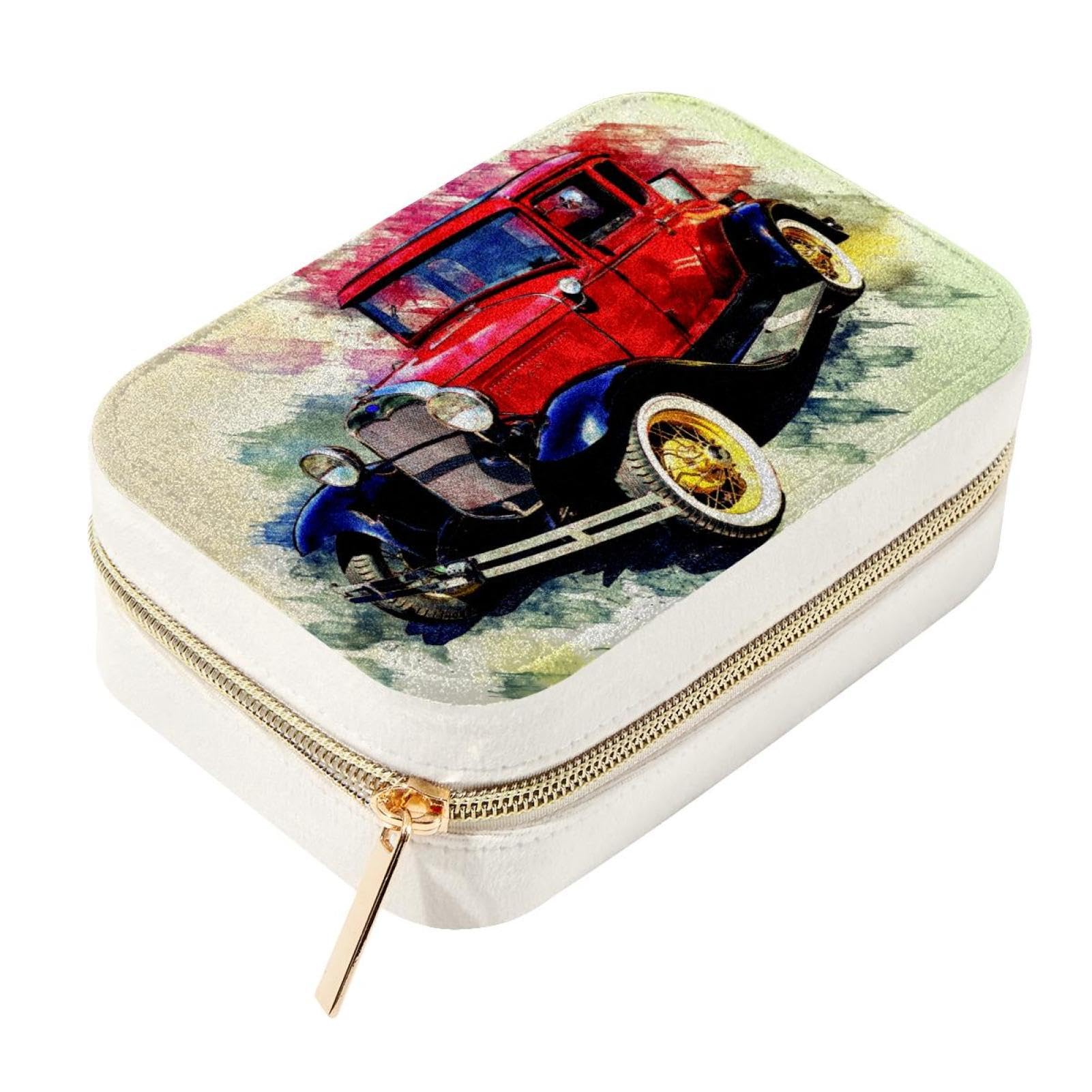 RODAILYCAY Oldtimer-Schmuckkästchen aus Samt, für die Aufbewahrung von Halsketten, Ringen, Ohrringen, Armbändern, Schmuck-Vitrine Fashion