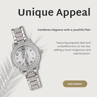 HALUKAKAH Diamonds Watch for Boys Kids - 32MM Arabic Numerals Round Dial