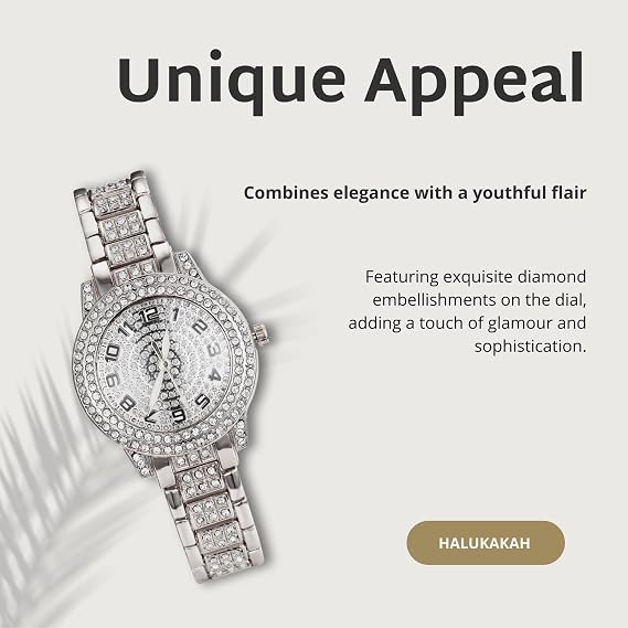 HALUKAKAH Diamonds Watch for Boys Kids - 32MM Arabic Numerals Round Dial