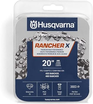 Husqvarna 531300441 H-80 Chainsaw Chain, Orange/Gray 20 inches