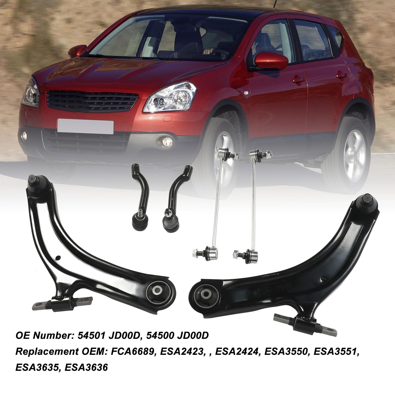 Para Wytrzymałych Wahaczy Przedniego Zawieszenia do MK1 J10 07-15 Zwiększa stabilność Płynna Jazda