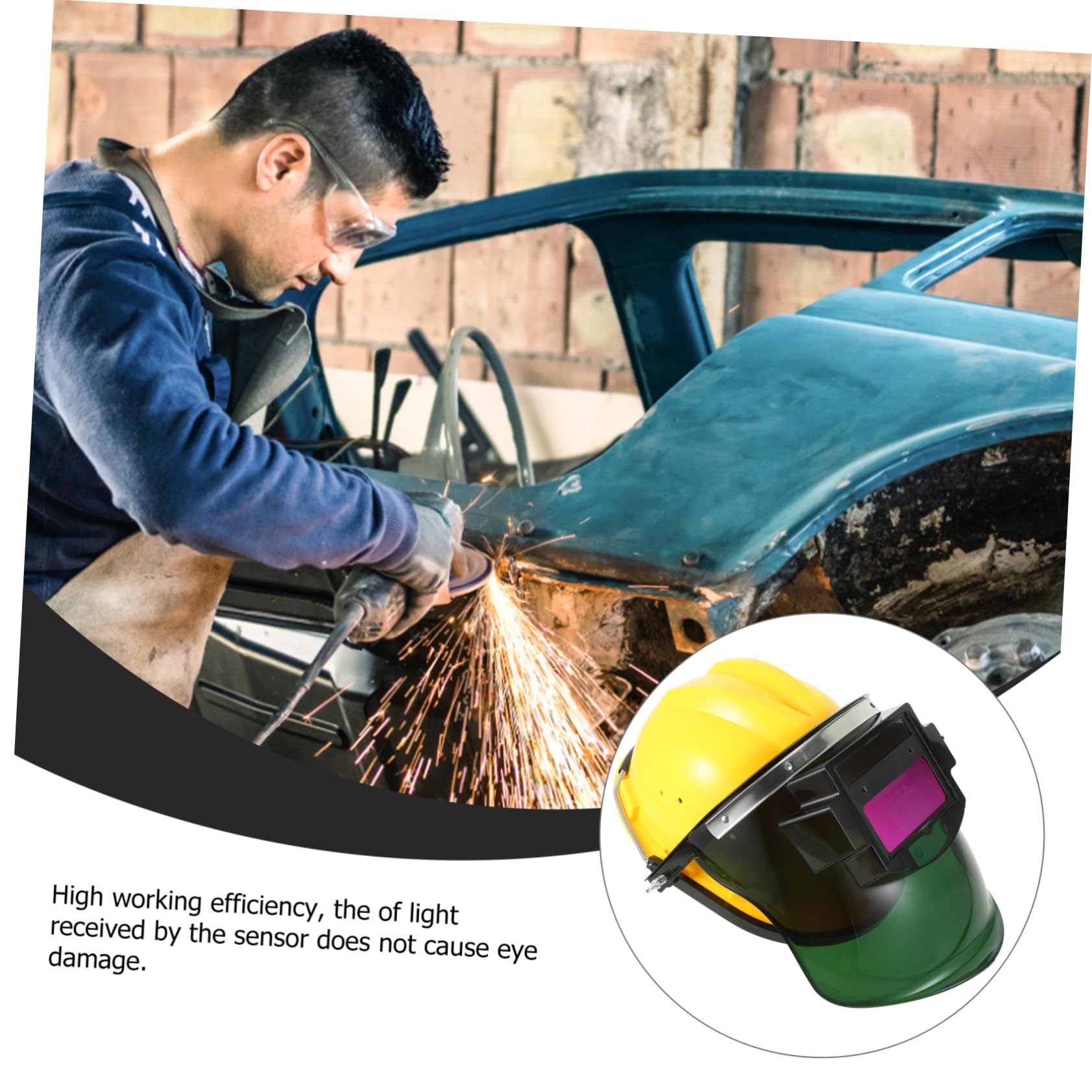 de Soldadura Automática Regulable con Pantalla Solar Casco de Seguridad para Soldadores Pantalla Facial de con Atenuación Rápida y Visual