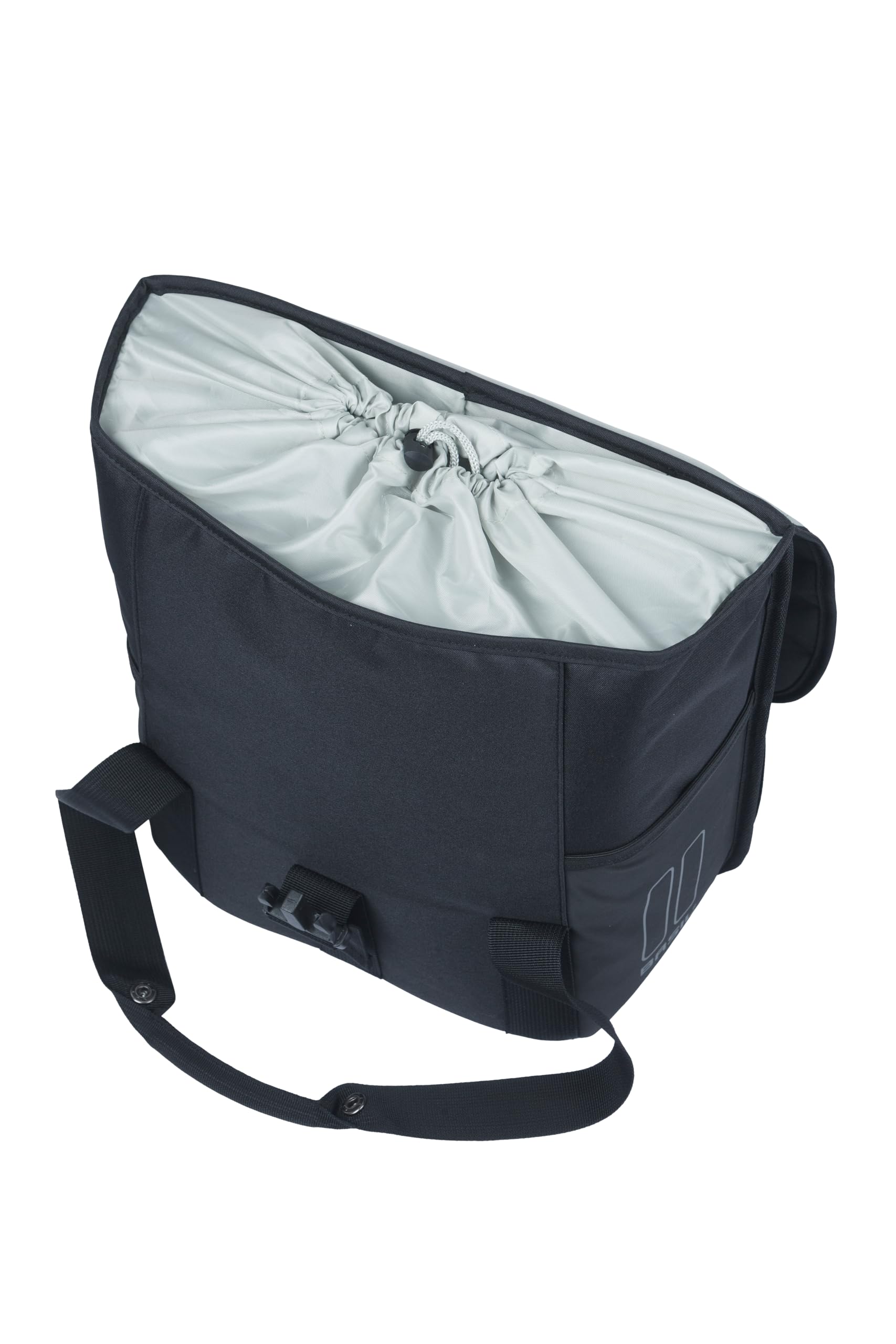 Basil Go Single Bag Shopper - 16 l, czarna, wodoodporna, idealna na wycieczki po mieście, zakupy i do codziennego użytku