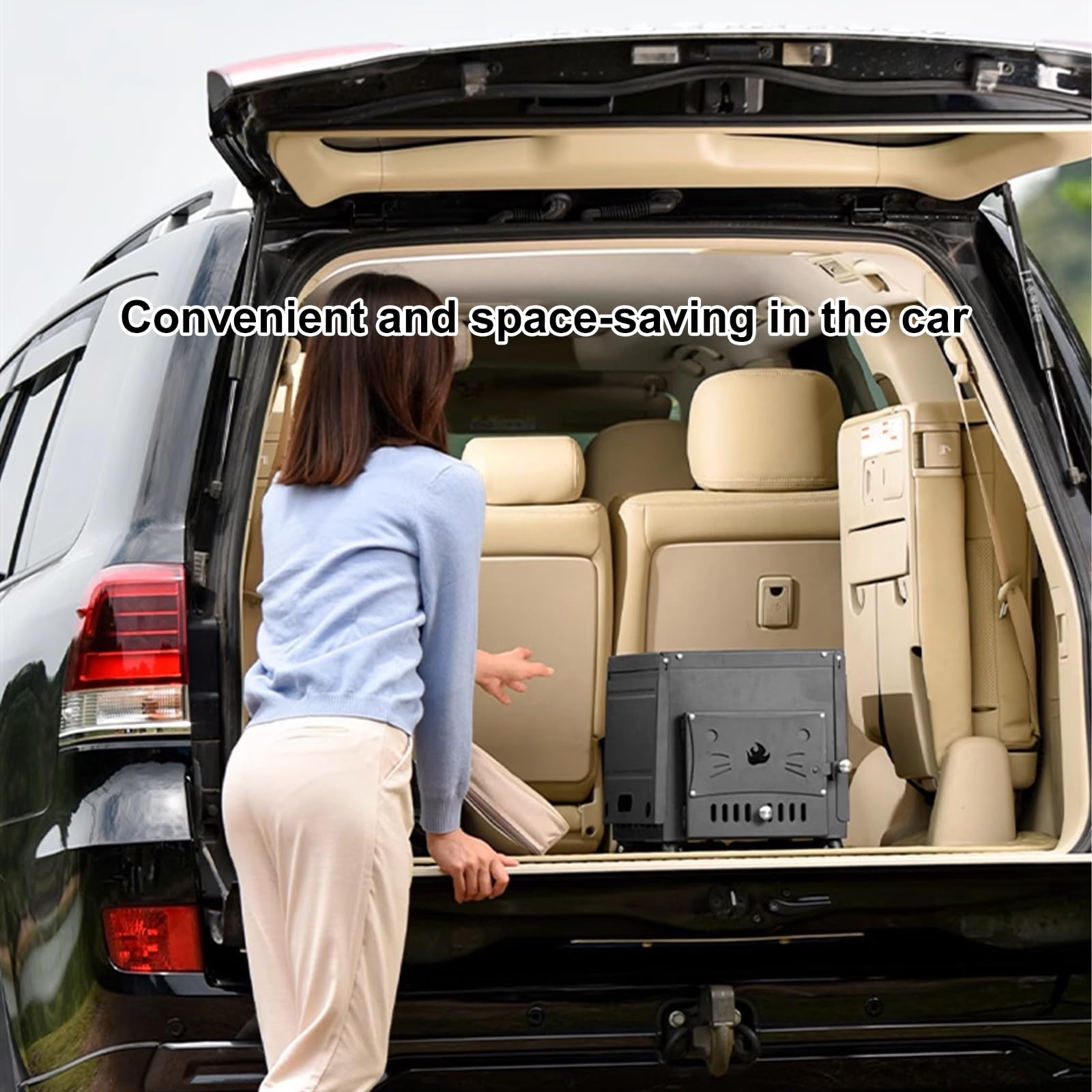 Mini Barbecue Portatile Piano del Tavolo Pieghevole Cucine da Campeggio Tendas Include Maniglia Piano Cottura Rimovibile Adatto per Campeggio e Uso Esterno(B,77.5 * 49.5cm)