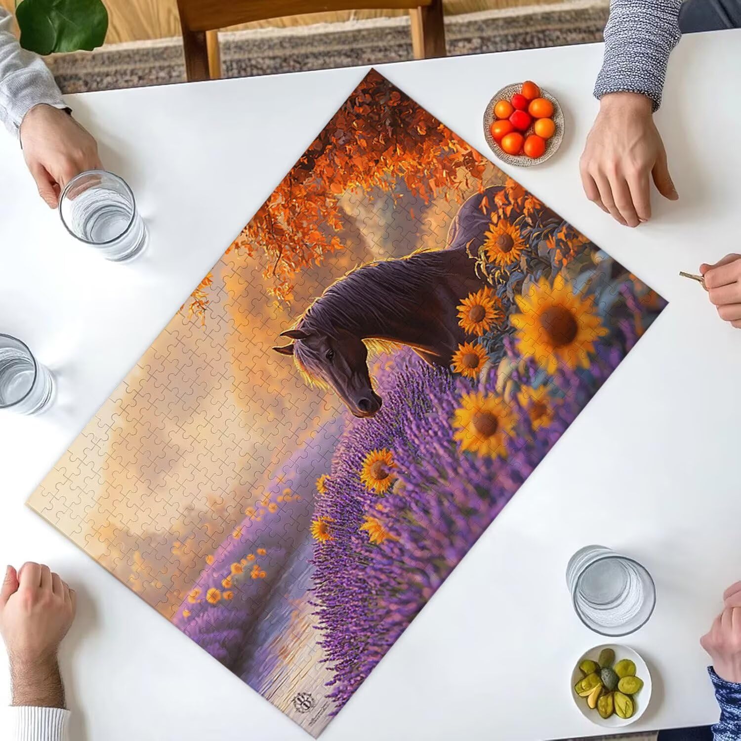 1500 Pezzi di Puzzle, Cavallo di lavanda1500 Pezzi di Puzzle per Adulti, Regalo di Anniversario, Regalo di Natale, Decorazione Della Casa, Prevenzione Della Degenerazione Cerebrale Negli Anziani v927