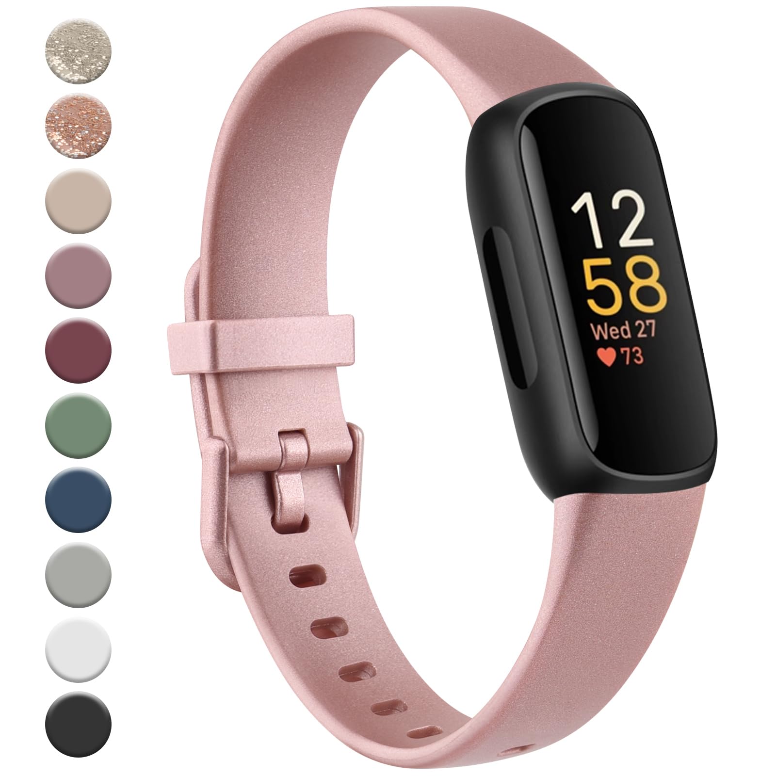 Meliya for Fitbit Inspire 3 Bands Women Men, Soft Silicone Adjustable Wristband Replacement Sport Straps Compatible with Fitbit Inspire 3 Fitness Tracker-image-22