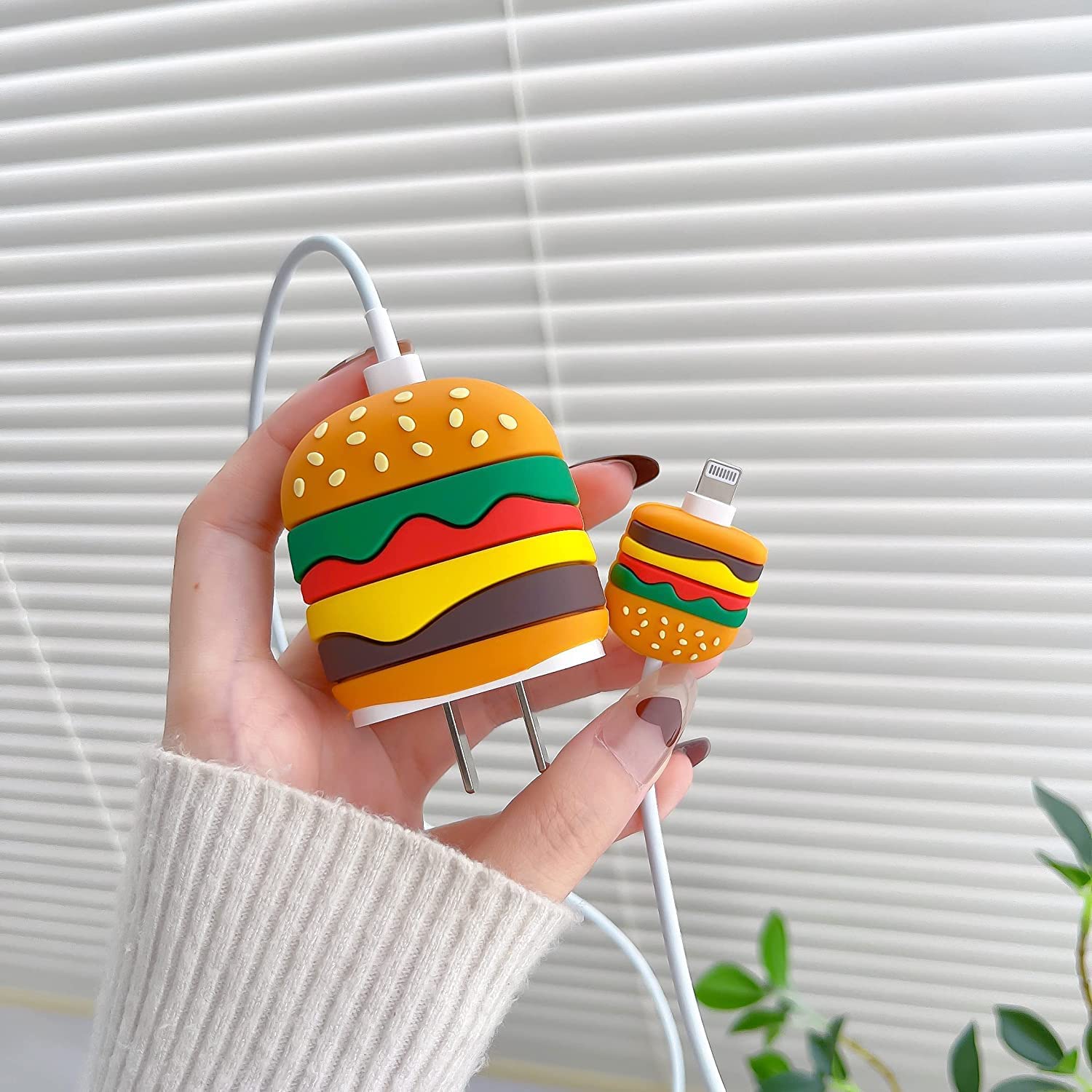 See full amazon price history chart for PunnkFunnk Cute Cartoon Protective Case for iPhone 18W & 20W USB-C Adapter Charger Cable, Unique Design Funny 3D Cartoon Charger Cover Cable Protector for iPhone Fast Charger (Burger) Multi PunnkFunnk Cute Cartoon Protective Case for iPhone 18W & 20W USB-C Adapter Charger Cable, Unique Design Funny 3D Cartoon Charger Cover Cable Protector for iPhone Fast Charger (Burger) Multi (B0D3LYBD73) Amazon Price History, Amazon Price Tracker