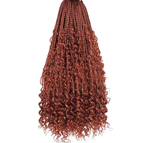 Miniatura 29 de Beverlee Trenzas de Caja Bohemias de 14 Pulgadas 8 Paquetes Trenzas de Caja Goddess Cabello de Ganchillo Trenzas Bohemias Hippie Cabello