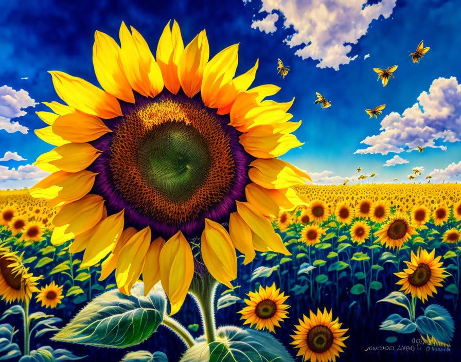 Tableau tournesol 58x90 cm pour illuminer une pièce sombre sans peindre